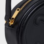 CROSSBODY OVAL PURSE CUIR TRIOMPHE IN SMOOTH CALFSKIN BLACK - Image 4